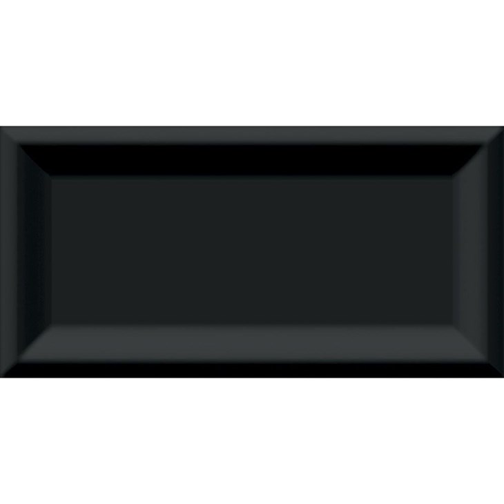 Revestimento Roca Mondrian Black Matte 7,5x15,4cm Preto Bold 