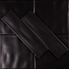 Revestimento Strufaldi Nero 15x15cm Bold