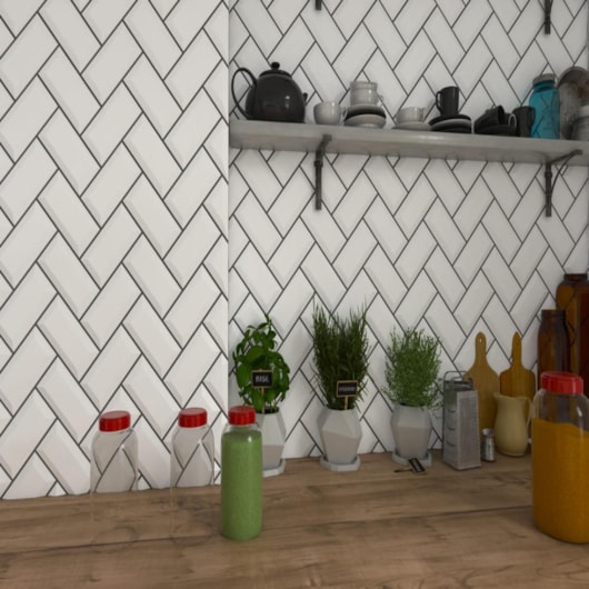 Revestimento Strufaldi Snow Acetinado 10x20cm Bold - Imagem principal - 47225acb-b334-44ae-805f-4abf9a95fa02