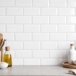 Revestimento Strufaldi White Brilhante 10x20cm Bold