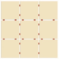 Revestimento Telado Para Fachada Ceral Marfim Brilhante 10x10cm