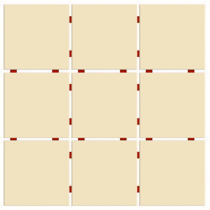 Revestimento Telado Para Fachada Ceral Marfim Brilhante 10x10cm