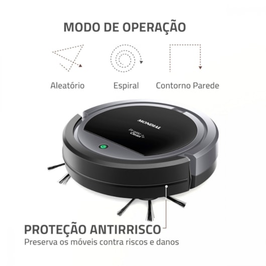 Robô Aspirador De Pó RB11 Mondial Bivolt - Imagem principal - 80640e40-8a68-4d6f-a071-5d0a736f50c8