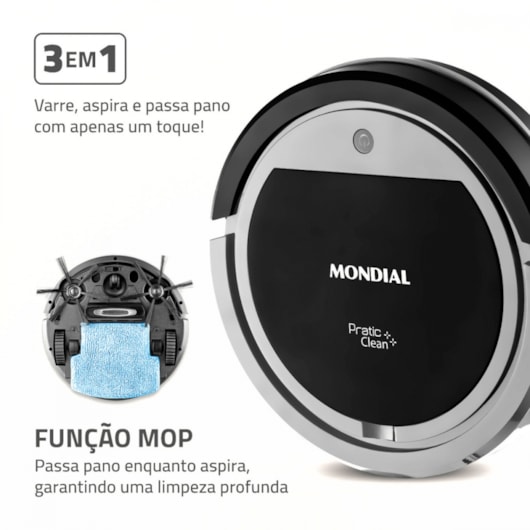 Robô Aspirador De Pó RB11 Mondial Bivolt - Imagem principal - 7e1d3083-e5c6-486a-a684-0a92258bab39