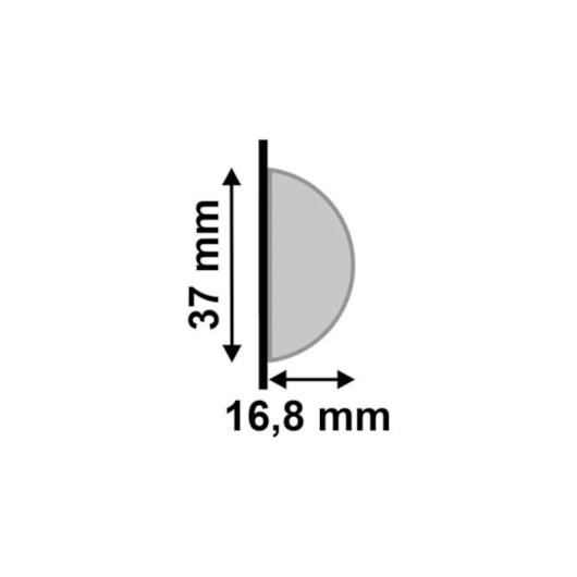 Rodameio Santa Luzia Meia Curva Branco 599 280x3,7x1,68cm - Imagem principal - 5279bcc1-715f-4837-be9a-c0c547fd4e19