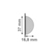 Rodameio Santa Luzia Meia Curva Branco 599 280x3,7x1,68cm - 39828cc4-2c71-4bcb-89c9-08ab57e9b7b1