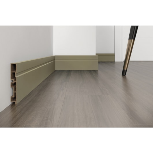 Rodapé Acqua New Com Friso Fume Clássico Eucafloor 10x240x1,5cm - Imagem principal - 190ea146-13f0-40f0-8486-7d3dfaeb840b