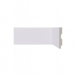 Rodapé Branco Liso De Poliestireno Lev71 Santa Luzia 70x2400mm