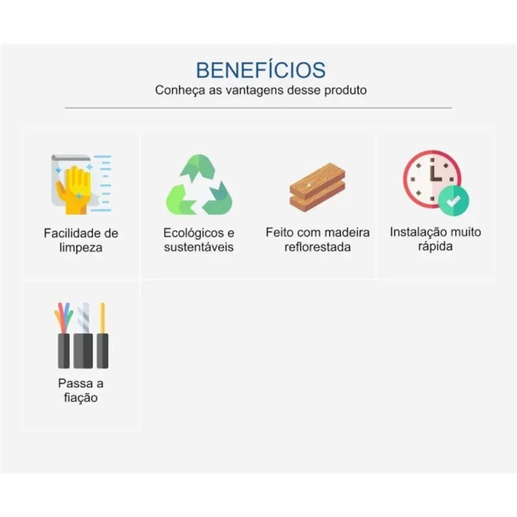 Rodapé Clean 80x2100 Ferrara Durafloor