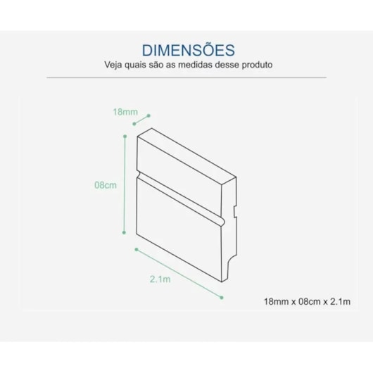 Rodapé Clean 80x2100 Ferrara Durafloor - Imagem principal - cda15541-7d92-4700-a377-e9002f73c885