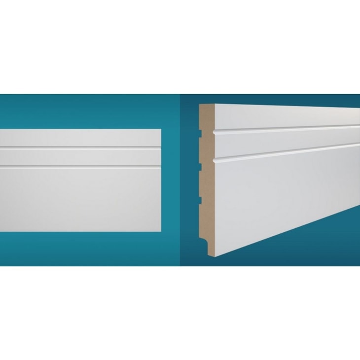 Rodapé Essencial 20x210cm Branco Polar P E01 Durafloor
