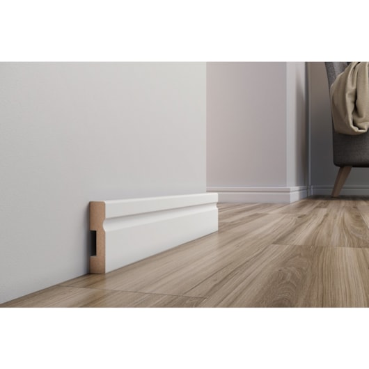 Rodapé Eucafloor Com Friso Estilo Branco Max 5x240cm - Imagem principal - 342a2a90-1b96-471f-8e32-2fdbffeb6e82