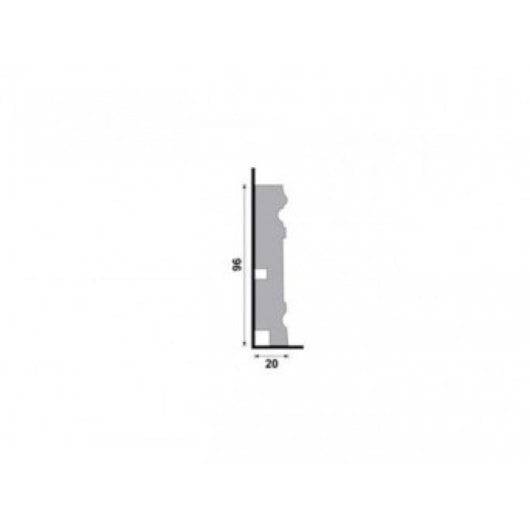 Rodapé Moderna 9,6cmx2,40m Branco Friso 444 Santa Luzia - Imagem principal - f2f738b3-040f-4383-a106-716ef4398f6a