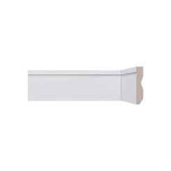 Rodapé Santa Luzia Branco Com Friso De Poliestireno Lev72 7x240cm