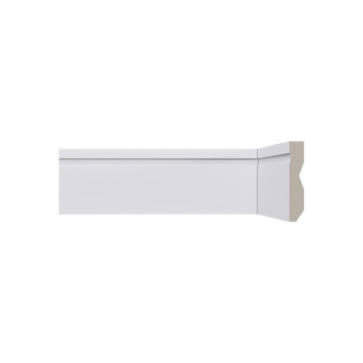 Rodapé Santa Luzia Branco Com Friso De Poliestireno Lev72 7x240cm