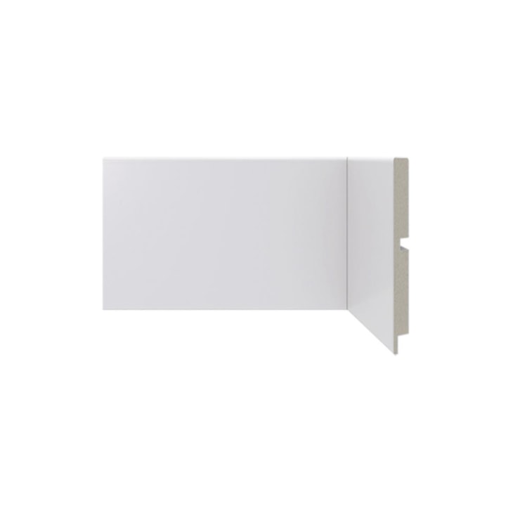 Rodapé Santa Luzia De Poliestireno 454 Branco Liso  10x240cm