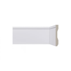 Rodapé Santa Luzia De Poliestireno Com Friso Branco 10x240cm