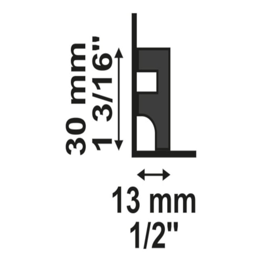 Rodapé Santa Luzia Lev31 Preto Liso - Imagem principal - 239856fb-3439-48a2-a59d-be9a2faa22cb