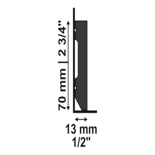 Rodapé Santa Luzia Lev71 Preto Liso - Imagem principal - 65b3b548-99e7-4bc1-b941-476d20b02bfe
