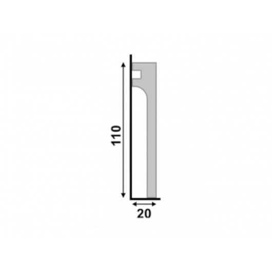 Rodapé Santa Luzia Reforma Branco Liso 548 110x2400mm - Imagem principal - d45bb5db-ee98-476d-8274-ca68939c7d28