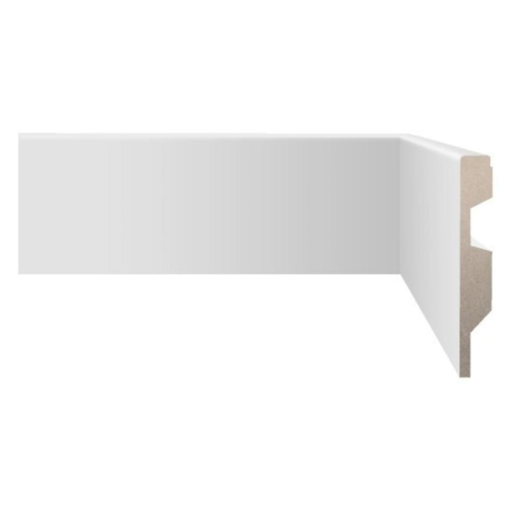 Rodapé Vinilico Biancogres Tech Branco Liso 10x240cm