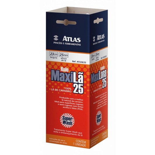 Rolo Atlas Maxila 23cm At328 25 - Imagem principal - 7350b7ae-1c19-4dcd-9aeb-9178541bd1c8