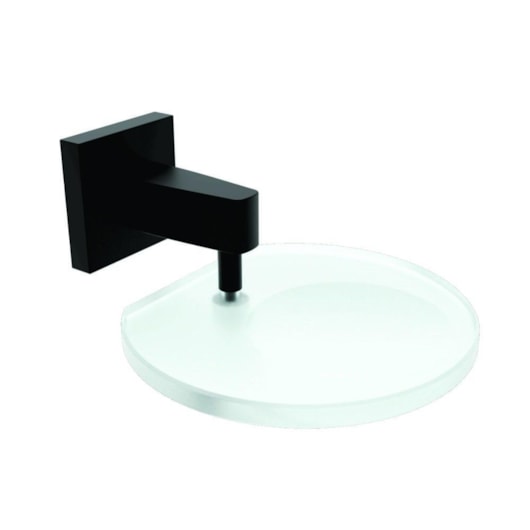 Saboneteira com Vidro Vite Black Romar - Imagem principal - 0b58fa16-b9be-4bb9-a15c-13bb434fa5bb