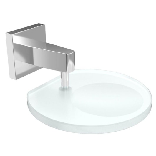 Saboneteira com Vidro Vite Cromada Romar - Imagem principal - 10379618-71d6-404e-b230-1fd5f08623b0