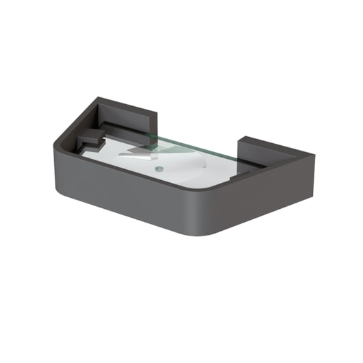Saboneteira De Parede Essence 420 Preto Fosco Fani - Imagem principal - 5b6be882-65d5-4b14-97a3-84af2b495a0c