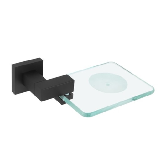 Saboneteira de Parede Quadra Preto Matte  Meber - Imagem principal - d0292149-e759-4022-bddb-a456e7313c0f