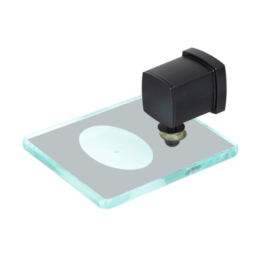 Saboneteira de Vidro Block Preto Meber - Imagem principal - 7a500dad-b4a8-4483-8ea8-394046469e2a