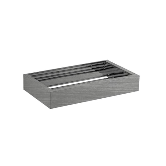 Saboneteira Kr561 Aço Escovado Kromma - Imagem principal - 75fb02ce-6b69-40bd-816e-bfdca29b38b7