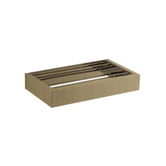 Saboneteira Kr561 Dourado Escovado Kromma - Imagem principal - 3db23963-cad3-4824-8a09-8e99f66ca8dd
