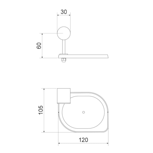 Saboneteira Metal de Parede  Atria Preto Matte Meber - Imagem principal - a63a608b-2b7e-4854-9332-49afa89e4610