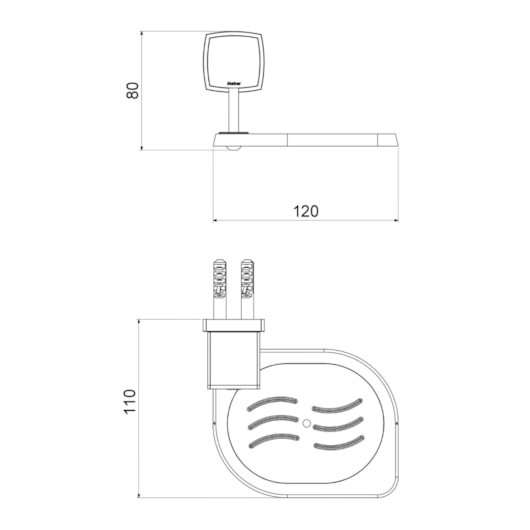 Saboneteira Metal de Parede Block Preto Meber - Imagem principal - dc7721db-5f67-43e3-bea3-832fd1016158