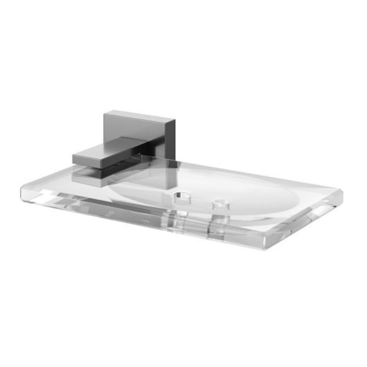 Saboneteira Para Parede Square Grafite Polido Docol - Imagem principal - 299e4281-d429-480d-85f5-0b81f77709b8