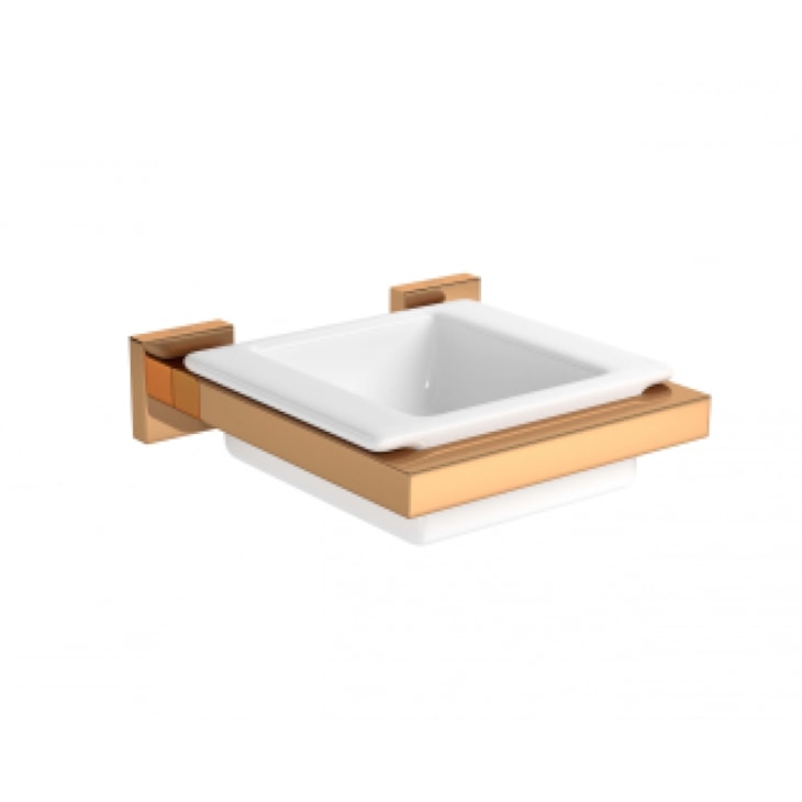 Saboneteira Quadratta Red Gold Deca