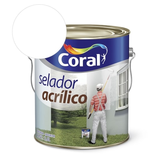 Selador Acrilico Branco 3.6l Coral - Imagem principal - d6c49af0-2d86-417b-b0a6-23ad22b2a305