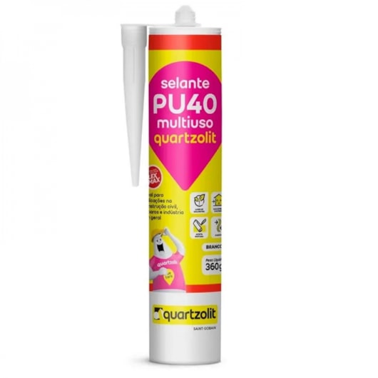 Selante PU40 Bisnaga Multiuso Branco Quartzolit - Imagem principal - 0eb51ca2-2a06-4217-8742-732d59941d4f