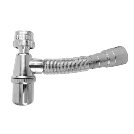 Sifão De PVC Sanfonado Universal Com Copo Metalizado Romar - Imagem principal - d1488389-2b8a-42a8-93c6-f007f22d6b1c