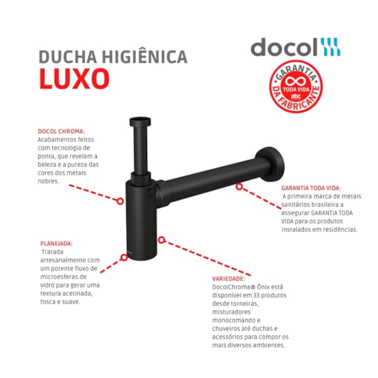 Sifão Para Lavatório Top Onix Docol - Imagem principal - 98ff4391-2b29-4ec9-a2b3-31551d829a0f