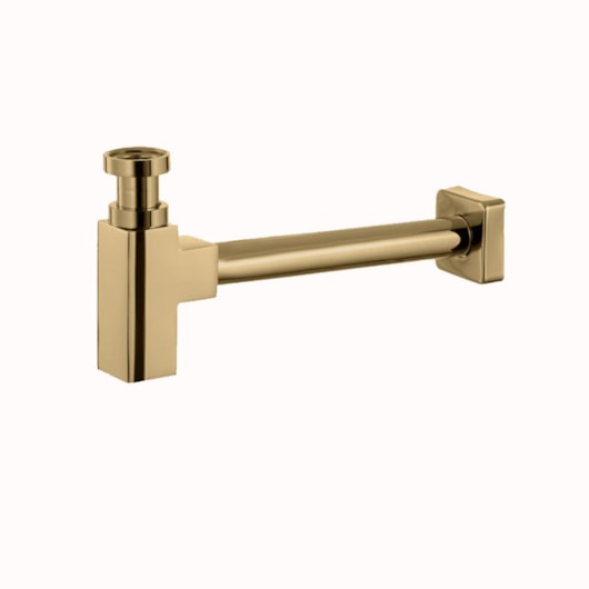 Sifão Quadrado Para Lavatório Com Válvula 11/4 Rb300 Champagne Matte Rubinettos - Imagem principal - 637023dd-3d2e-4117-a743-698f99d6d697