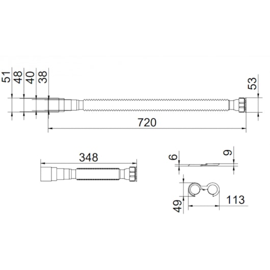 Sifão Universal Branco Docol 72cm - Imagem principal - 815c8201-4cd1-4674-95d7-e1c310767040