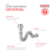 Sifão Universal  Sanfonado Simples Cromado Astra - 1e5a8ea0-123f-49ae-b945-083702219d78