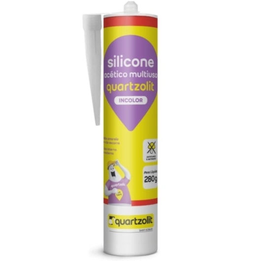 Silicone Acético Multiuso 250g Quartzolit - Imagem principal - f29b5c25-cb3e-4290-be41-85f8f9b70646