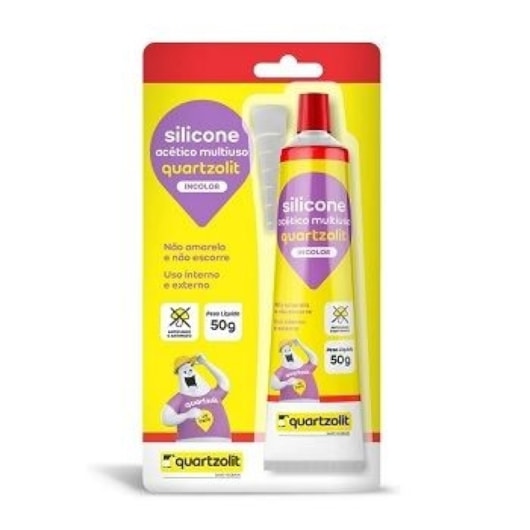 Silicone Acético Multiuso 50g Quartzolit - Imagem principal - e51c448a-28f6-4740-a9d2-57958e1f90fe