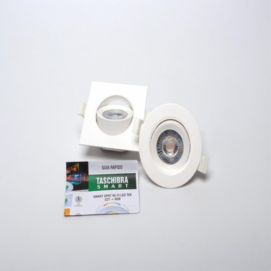 Smart Spot Wi-Fi Led Quadrado Tek RGB+CCT Taschibra 5W - Imagem principal - f91eaa8c-7624-4675-a163-c65b48e4579a