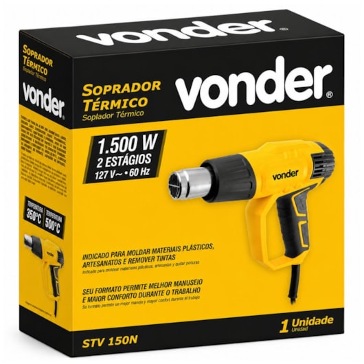 Soprador Térmico Profissional Stv 150 500° Vonder - Imagem principal - f9484be2-5efa-47c1-96ae-51a94e57f0a9