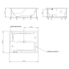 Spa 2 Lugares Topcril Standard 151x201x64cm Ouro Fino