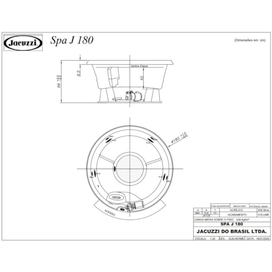 Spa 4 Lugares com  Aquecedor J180 Jacuzzi 180x88cm - Imagem principal - fd537682-dc16-49f0-973a-846a092d3d70